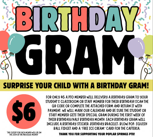 PTO Birthday Gram!